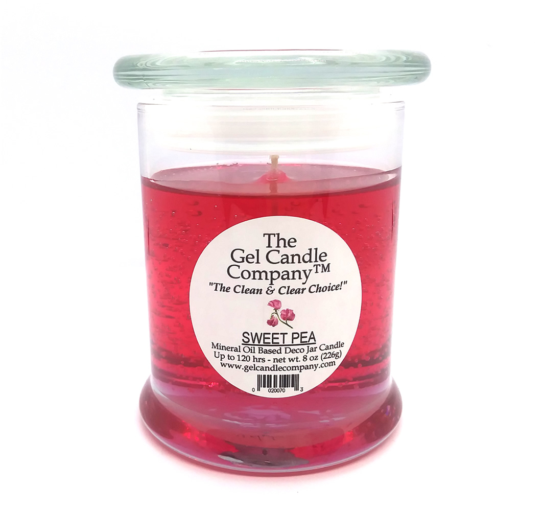 Sweet Pea Scented Gel Candle up to 120 Hour Deco Jar